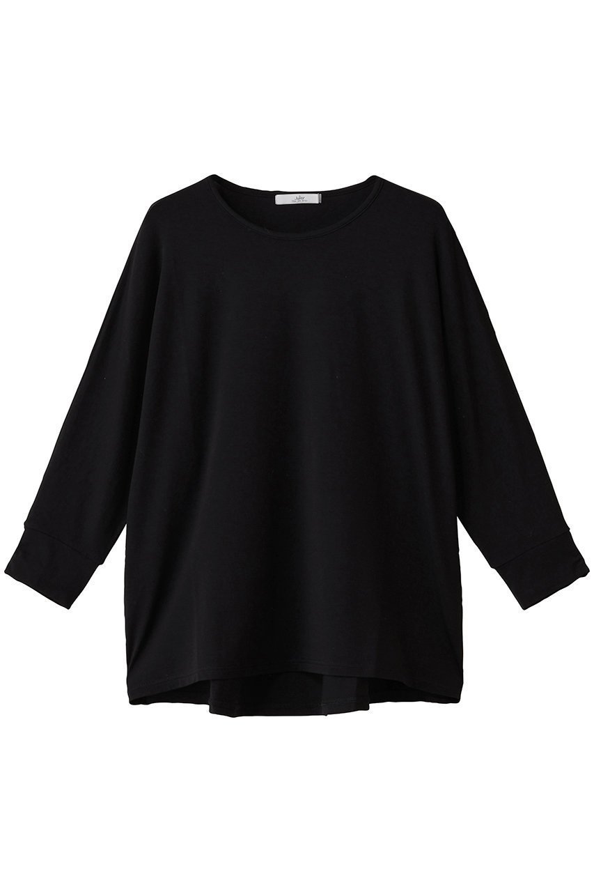【ジュリエ/Julier】のエコリヨセルハーフスリーブプルオーバー インテリア・キッズ・メンズ・レディースファッション・服の通販 founy(ファニー) 　ファッション　Fashion　レディースファッション　Fashion for Women　トップス・カットソー　Cut & Sew Tops　カジュアルプルオーバー・ニットトップス　Pullovers & Knit Tops / Casual Pullovers　スポーツウェア　Functional & Stylish Sportswear　スポーツ トップス　Athletic Tops / Workout Tops / Training Shirts　スポーツ　Sports, Activewear　スリット　Slit, Slit Detail　ボトム　Bottoms, Lower Wear　ヨガ　Yoga, Yoga Wear　ワーク　Workwear, Utility Style　新作・新入荷　New Arrivals / New In　旅行　Travel　ブラック|ID: prp329100004689496 ipo3291000000033868088