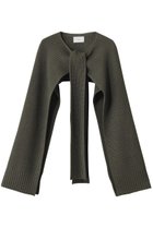 【セアン/SCEARN】のWOOL SILK LOW-GAUGE ケープストール Khaki|ID:prp329100004689498
