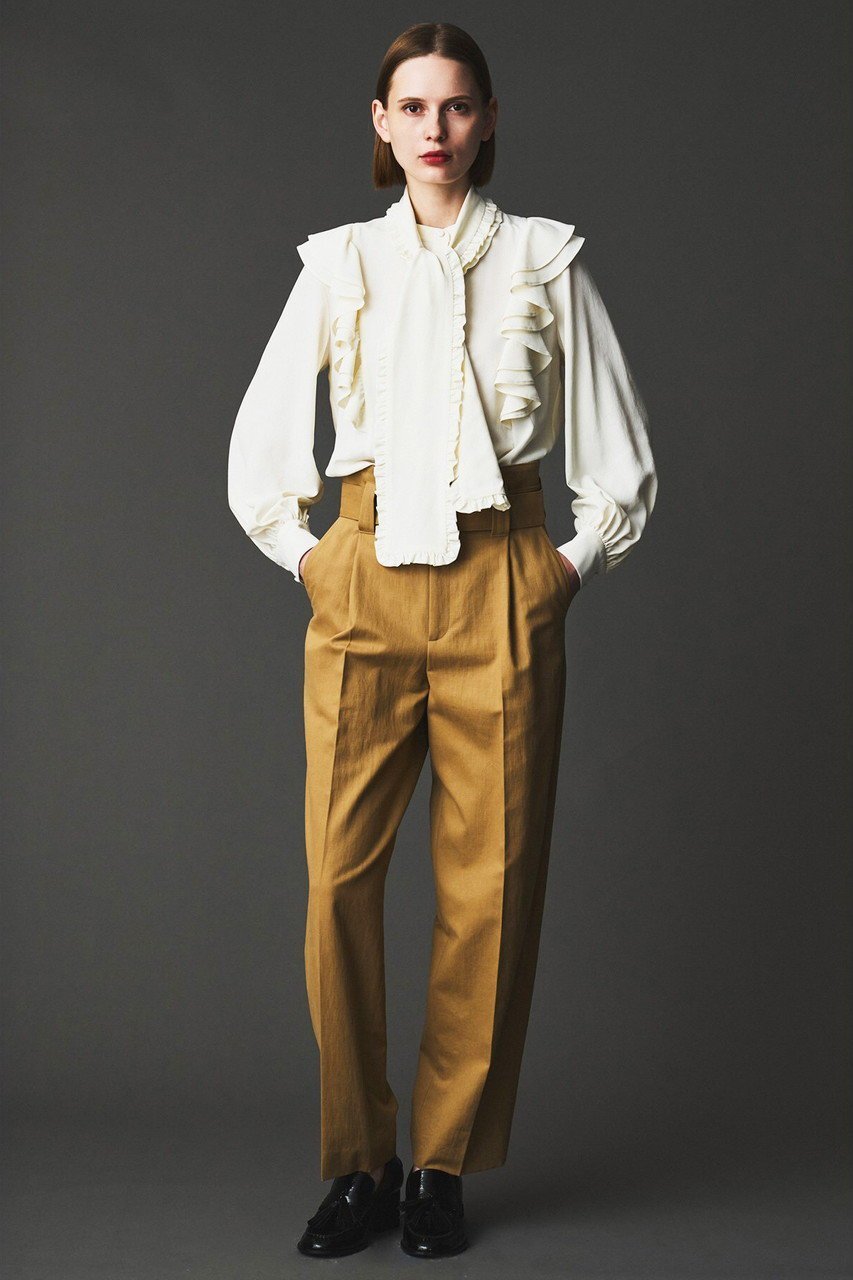 【オブリオ/AUBRIOT】のラッフルボウブラウス 人気、トレンドファッション・服の通販 founy(ファニー) 　ファッション　Fashion　レディースファッション　Fashion for Women　トップス・カットソー　Cut & Sew Tops　シャツ・ブラウス・オフィスカジュアル　Elegant Blouses & Button-Ups　ストレッチ　Stretch, Stretchy Fabric　スリーブ　Sleeve, Long Sleeve / Short Sleeve　ペーパー　Paper, Kraft Paper　リボン　Ribbon, Bow　ロマンティック　Romantic, Feminine Style　ロング　Long, Long-Length　再入荷　Restock / Back in Stock　other-3|ID: prp329100004689502 ipo3291000000035362138