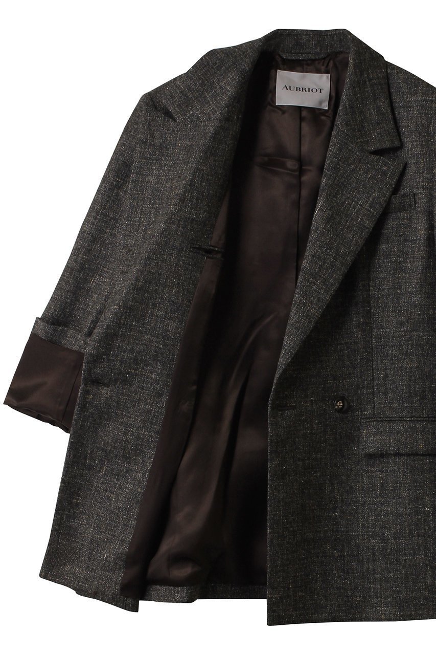 【オブリオ/AUBRIOT】のクラシックツイード ダブルブレストジャケット 人気、トレンドファッション・服の通販 founy(ファニー) 　ファッション　Fashion　レディースファッション　Fashion for Women　アウター　Coat / Outerwear Collection　レディースジャケット・軽アウター　Jackets　イタリア　Italy　クラシカル　Classical, Vintage-Inspired　クラシック　Classic, Timeless Style　ジャケット　Jacket, Outerwear　ダブル　Double, Double-Breasted　ツイード／ツィード　Choker, Choker Necklace　ツイード　Twill, Twill Weave　フォルム　Silhouette, Form　ラグジュアリー　Luxury, Elegant　リネン　Linen, Linen Fabric　ヴィンテージ　Vintage Style　other-6|ID: prp329100004689505 ipo3291000000035841352