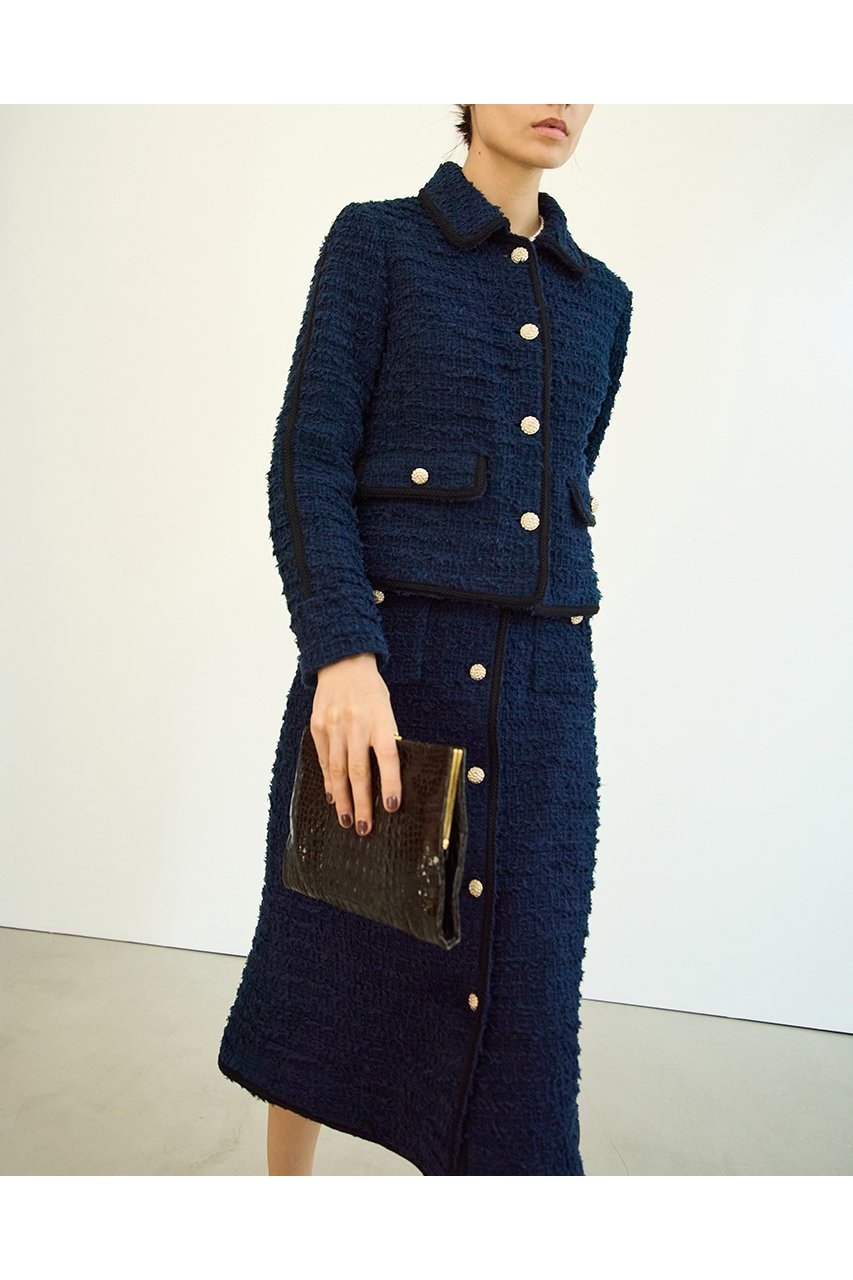 【エムダブリュー/MW】のFRINGE ツイード スカート 人気、トレンドファッション・服の通販 founy(ファニー) 　ファッション　Fashion　レディースファッション　Fashion for Women　スカート　Skirts　ロングスカート　Long Skirts / Maxi & Midi Skirts　ツイード　Twill, Twill Weave　フランス　France, French　フリンジ　Fringe, Tassel　フロント　Front, Front Design　ロング　Long, Long-Length　新作・新入荷　New Arrivals / New In　other-6|ID: prp329100004689506 ipo3291000000033868175