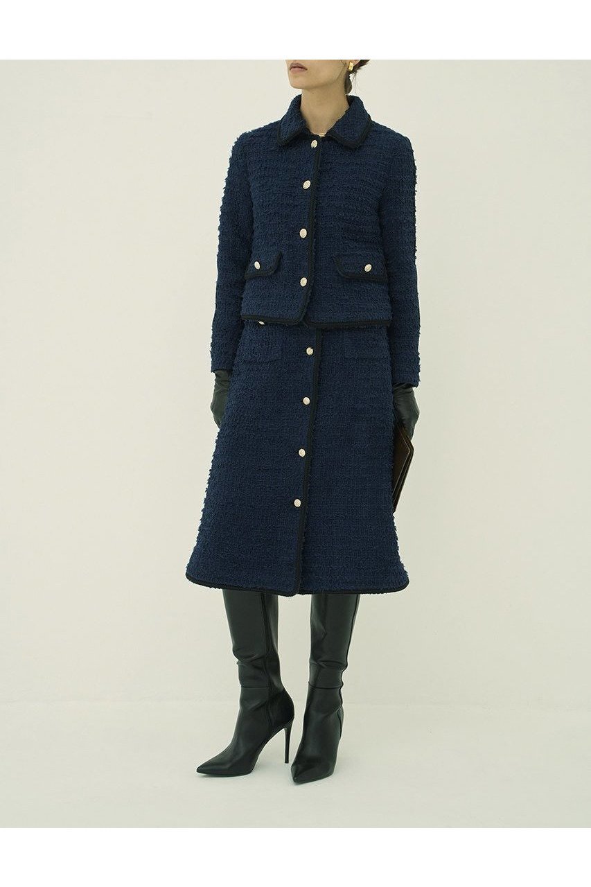 【エムダブリュー/MW】のFRINGE ツイード スカート 人気、トレンドファッション・服の通販 founy(ファニー) 　ファッション　Fashion　レディースファッション　Fashion for Women　スカート　Skirts　ロングスカート　Long Skirts / Maxi & Midi Skirts　ツイード　Twill, Twill Weave　フランス　France, French　フリンジ　Fringe, Tassel　フロント　Front, Front Design　ロング　Long, Long-Length　新作・新入荷　New Arrivals / New In　other-8|ID: prp329100004689506 ipo3291000000033868177
