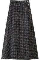 【エムダブリュー/MW】のMONOTONE チェック ツイード ロングスカート 人気、トレンドファッション・服の通販 founy(ファニー) ファッション Fashion レディースファッション Fashion for Women スカート Skirts ロングスカート Long Skirts / Maxi & Midi Skirts シンプル Simple, Minimal チェック Check, Plaid, Tartan ツイード Twill, Twill Weave バランス Balance, Style Balance モノトーン Monotone, Black and White ラグジュアリー Luxury, Elegant ロング Long, Long-Length エレガント 上品 Elegant |ID:prp329100004689508