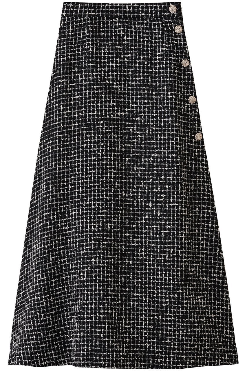 【エムダブリュー/MW】のMONOTONE チェック ツイード ロングスカート 人気、トレンドファッション・服の通販 founy(ファニー) 　ファッション　Fashion　レディースファッション　Fashion for Women　スカート　Skirts　ロングスカート　Long Skirts / Maxi & Midi Skirts　シンプル　Simple, Minimal　チェック　Check, Plaid, Tartan　ツイード　Twill, Twill Weave　バランス　Balance, Style Balance　モノトーン　Monotone, Black and White　ラグジュアリー　Luxury, Elegant　ロング　Long, Long-Length　エレガント 上品　Elegant　新作・新入荷　New Arrivals / New In　 other-1|ID: prp329100004689508 ipo3291000000033868187