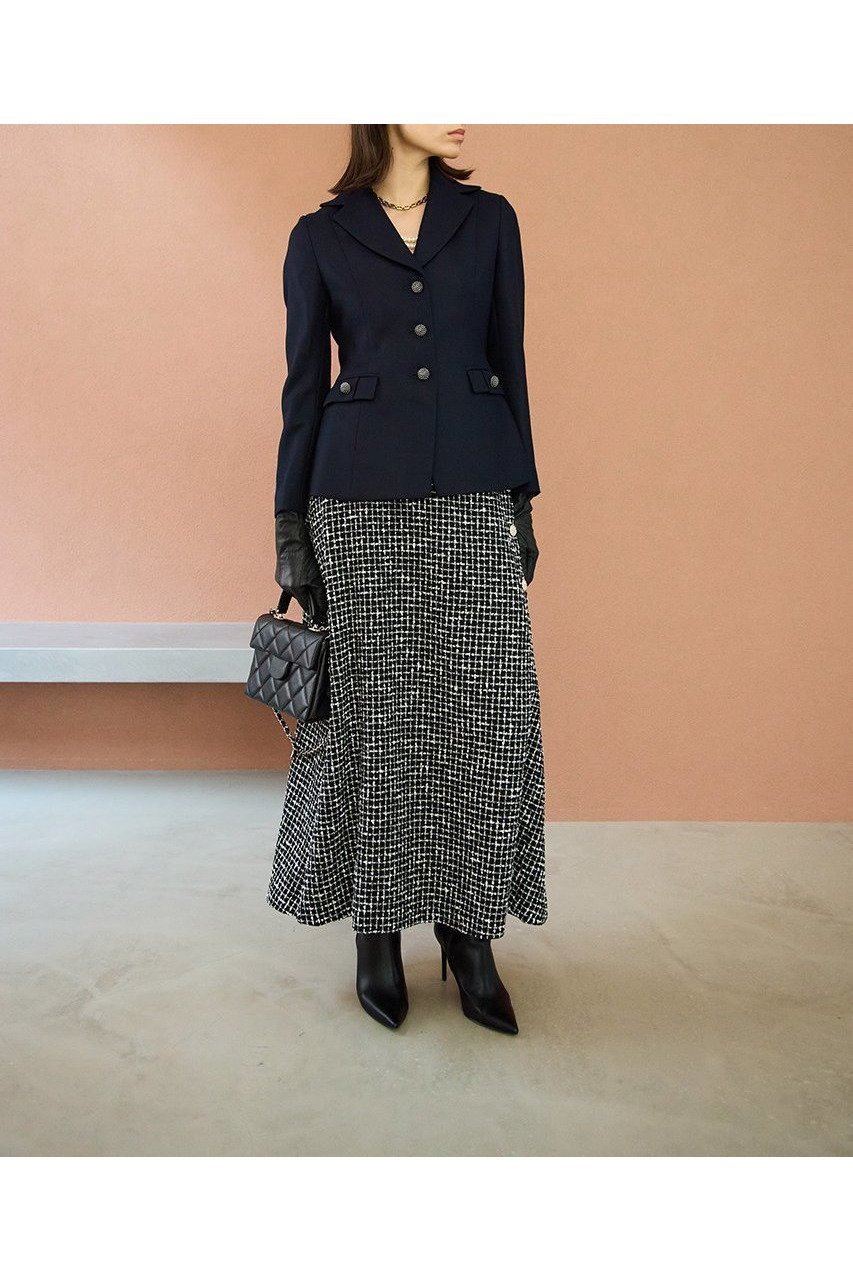 【エムダブリュー/MW】のMONOTONE チェック ツイード ロングスカート 人気、トレンドファッション・服の通販 founy(ファニー) 　ファッション　Fashion　レディースファッション　Fashion for Women　スカート　Skirts　ロングスカート　Long Skirts / Maxi & Midi Skirts　シンプル　Simple, Minimal　チェック　Check, Plaid, Tartan　ツイード　Twill, Twill Weave　バランス　Balance, Style Balance　モノトーン　Monotone, Black and White　ラグジュアリー　Luxury, Elegant　ロング　Long, Long-Length　エレガント 上品　Elegant　新作・新入荷　New Arrivals / New In　other-6|ID: prp329100004689508 ipo3291000000033868193
