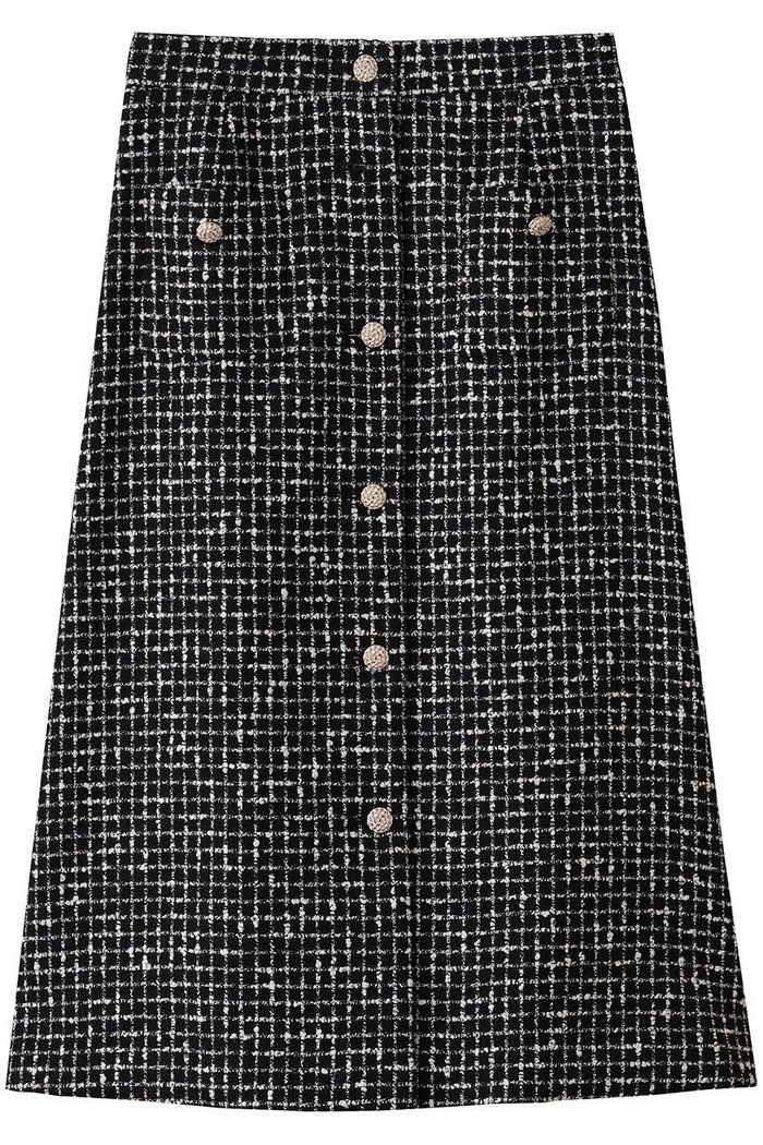 【エムダブリュー/MW】のMONOTONE チェック ツイード スカート インテリア・キッズ・メンズ・レディースファッション・服の通販 founy(ファニー) https://founy.com/ ファッション Fashion レディースファッション Fashion for Women スカート Skirts ワンピース Dresses おすすめ Recommended / Our Picks オケージョン Occasion Wear セレモニー Ceremony チェック Check, Plaid, Tartan チュニック Tunic, Long Top ツイード Twill, Twill Weave バランス Balance, Style Balance フロント Front, Front Design モノトーン Monotone, Black and White ラグジュアリー Luxury, Elegant ロング Long, Long-Length 新作・新入荷 New Arrivals / New In |ID: prp329100004689509 ipo3291000000033868196