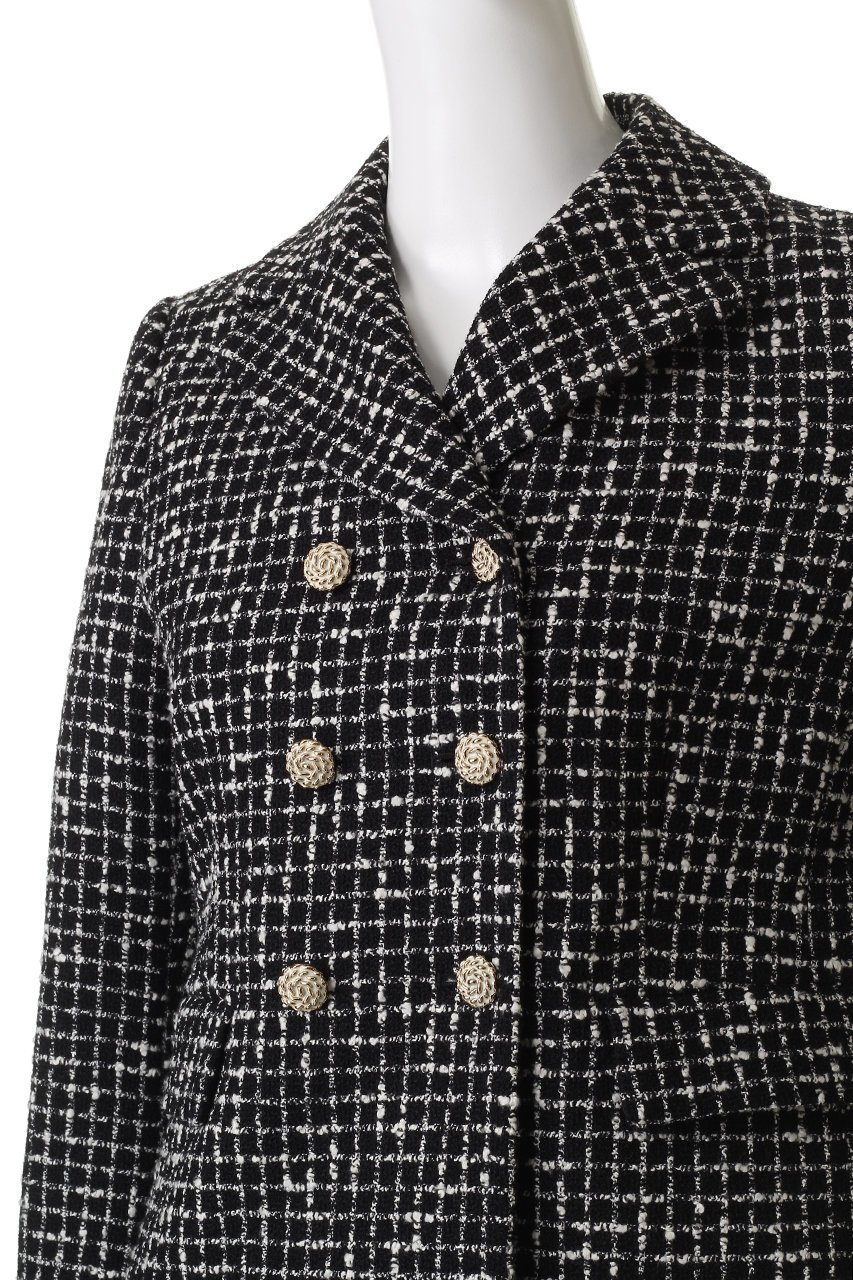 【エムダブリュー/MW】のMONOTONE チェック ツイード ショートジャケット 人気、トレンドファッション・服の通販 founy(ファニー) 　ファッション　Fashion　レディースファッション　Fashion for Women　アウター　Coat / Outerwear Collection　レディースジャケット・軽アウター　Jackets　コンパクト　Compact, Small Size　ショート　Short, Short Length　ジャケット　Jacket, Outerwear　チェック　Check, Plaid, Tartan　ツイード　Twill, Twill Weave　バランス　Balance, Style Balance　モダン　Modern, Contemporary　モノトーン　Monotone, Black and White　エレガント 上品　Elegant　新作・新入荷　New Arrivals / New In　other-5|ID: prp329100004689511 ipo3291000000033868219