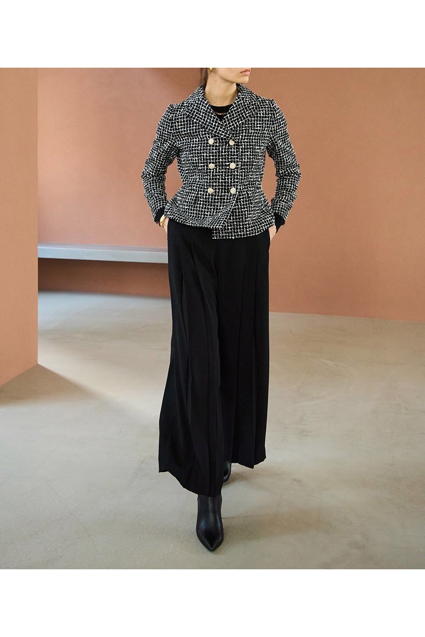 【エムダブリュー/MW】のMONOTONE チェック ツイード ショートジャケット 人気、トレンドファッション・服の通販 founy(ファニー) 　ファッション　Fashion　レディースファッション　Fashion for Women　アウター　Coat / Outerwear Collection　レディースジャケット・軽アウター　Jackets　コンパクト　Compact, Small Size　ショート　Short, Short Length　ジャケット　Jacket, Outerwear　チェック　Check, Plaid, Tartan　ツイード　Twill, Twill Weave　バランス　Balance, Style Balance　モダン　Modern, Contemporary　モノトーン　Monotone, Black and White　エレガント 上品　Elegant　新作・新入荷　New Arrivals / New In　other-8|ID: prp329100004689511 ipo3291000000033868222