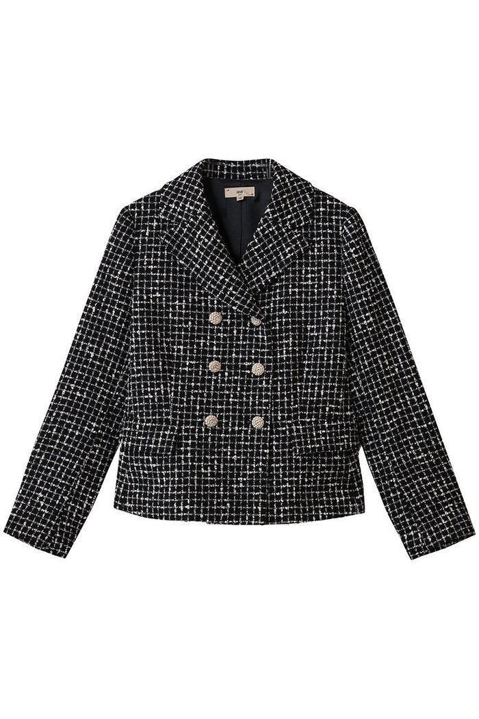 【エムダブリュー/MW】のMONOTONE チェック ツイード ショートジャケット インテリア・キッズ・メンズ・レディースファッション・服の通販 founy(ファニー) https://founy.com/ ファッション Fashion レディースファッション Fashion for Women アウター Coat / Outerwear Collection レディースジャケット・軽アウター Jackets コンパクト Compact, Small Size ショート Short, Short Length ジャケット Jacket, Outerwear チェック Check, Plaid, Tartan ツイード Twill, Twill Weave バランス Balance, Style Balance モダン Modern, Contemporary モノトーン Monotone, Black and White エレガント 上品 Elegant |ID: prp329100004689511 ipo3291000000035695243
