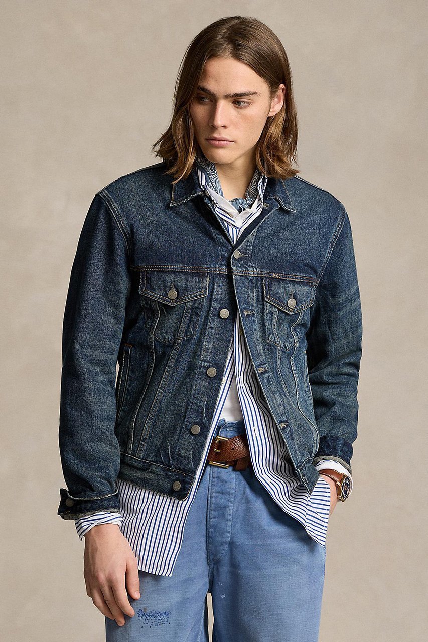 【ラルフローレン/RALPH LAUREN / MEN】の【MEN】【POLO RALPH LAUREN】フェイデッド デニム トラッカー ジャケット 人気、トレンドファッション・服の通販 founy(ファニー) 　ファッション　Fashion　メンズファッション　Fashion for Men　ジャケット　Jacket, Outerwear　デニム　Denim, Jeans Material　ブルゾン　Blouson, Bomber Jacket　other-6|ID: prp329100004689526 ipo3291000000035986704