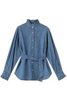 【ヘルシーデニム/Healthy Denim】のSprouts 2wayデニムシャツ 人気、トレンドファッション・服の通販 founy(ファニー) ファッション Fashion レディースファッション Fashion for Women トップス・カットソー Cut & Sew Tops シャツ・ブラウス・オフィスカジュアル Elegant Blouses & Button-Ups スリーブ Sleeve, Long Sleeve / Short Sleeve デニム Denim, Jeans Material フリル Frill, Ruffle ロング Long, Long-Length 新作・新入荷 New Arrivals / New In thumbnail Mid Used|ID: prp329100004689539 ipo3291000000033868553