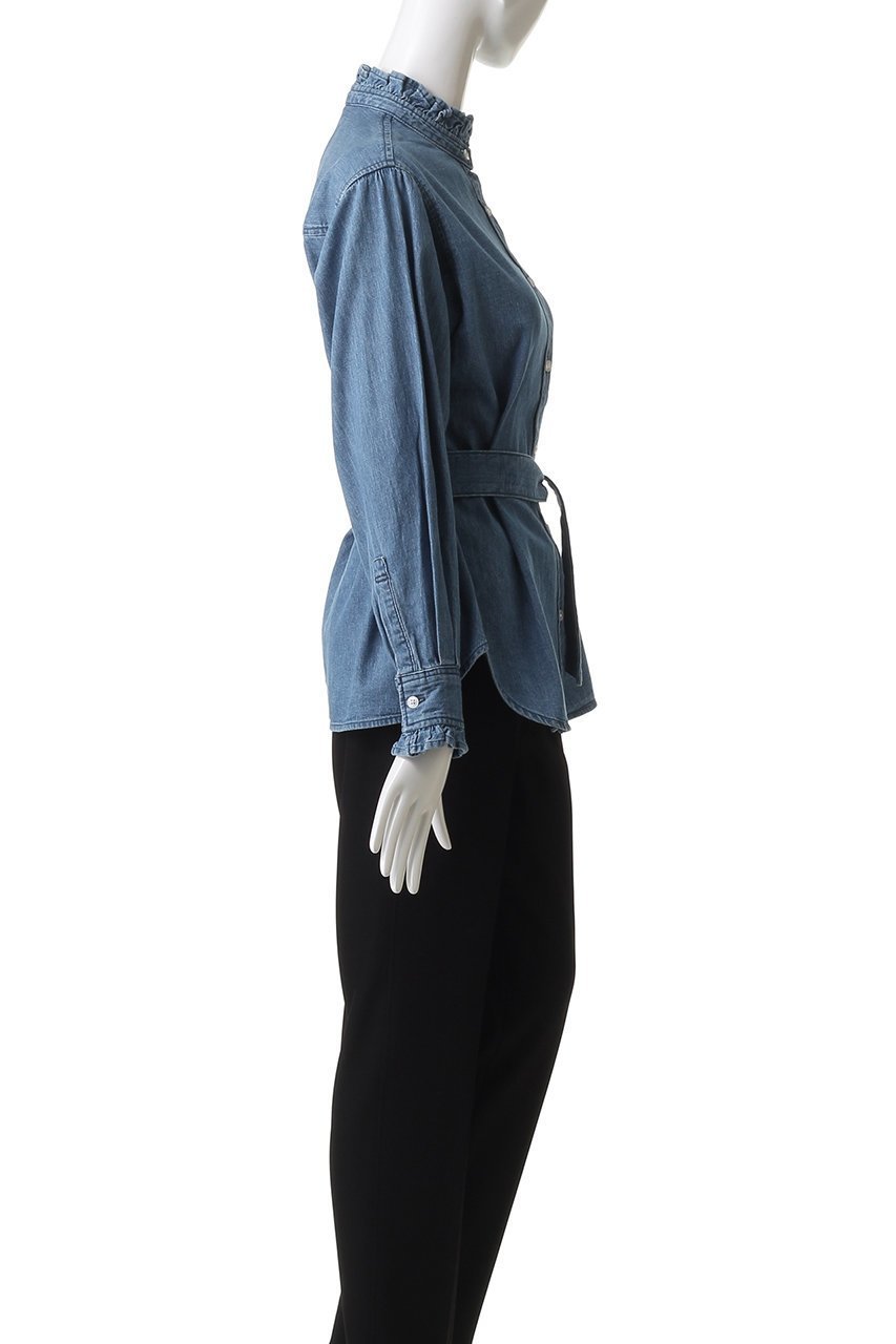 【ヘルシーデニム/Healthy Denim】のSprouts 2wayデニムシャツ 人気、トレンドファッション・服の通販 founy(ファニー) 　ファッション　Fashion　レディースファッション　Fashion for Women　トップス・カットソー　Cut & Sew Tops　シャツ・ブラウス・オフィスカジュアル　Elegant Blouses & Button-Ups　スリーブ　Sleeve, Long Sleeve / Short Sleeve　デニム　Denim, Jeans Material　フリル　Frill, Ruffle　ロング　Long, Long-Length　新作・新入荷　New Arrivals / New In　other-3|ID: prp329100004689539 ipo3291000000033868555