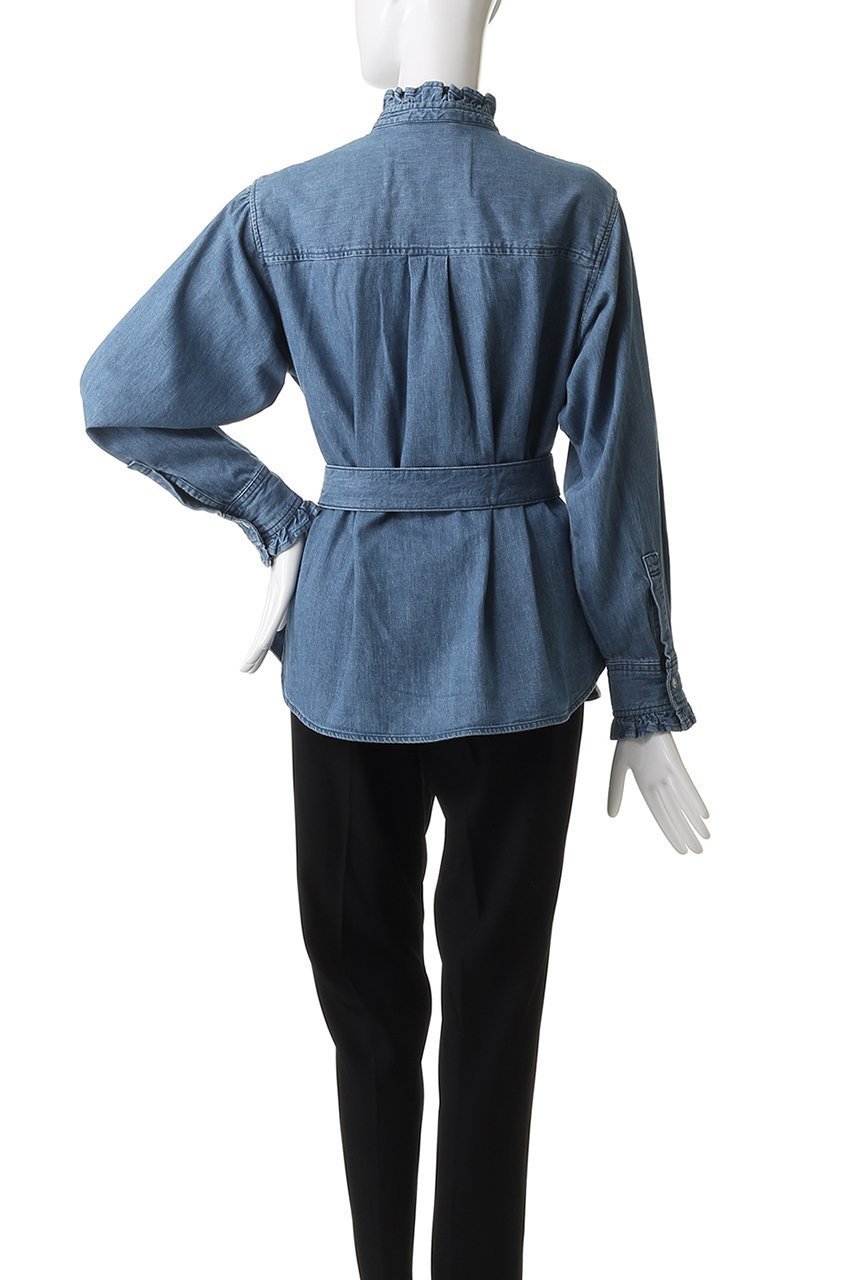 【ヘルシーデニム/Healthy Denim】のSprouts 2wayデニムシャツ 人気、トレンドファッション・服の通販 founy(ファニー) 　ファッション　Fashion　レディースファッション　Fashion for Women　トップス・カットソー　Cut & Sew Tops　シャツ・ブラウス・オフィスカジュアル　Elegant Blouses & Button-Ups　スリーブ　Sleeve, Long Sleeve / Short Sleeve　デニム　Denim, Jeans Material　フリル　Frill, Ruffle　ロング　Long, Long-Length　新作・新入荷　New Arrivals / New In　other-4|ID: prp329100004689539 ipo3291000000033868556