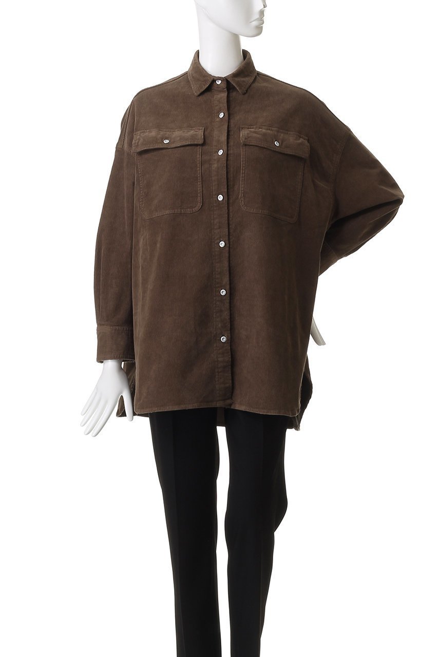 【ヘルシーデニム/Healthy Denim】のAlmond コーデュロイスーパービッグシャツ 人気、トレンドファッション・服の通販 founy(ファニー) 　ファッション　Fashion　レディースファッション　Fashion for Women　トップス・カットソー　Cut & Sew Tops　シャツ・ブラウス・オフィスカジュアル　Elegant Blouses & Button-Ups　カットソー　Cut and Sewn Top　コーデュロイ　Corduroy, Cord Fabric　シンプル　Simple, Minimal　スリーブ　Sleeve, Long Sleeve / Short Sleeve　タートルネック　Turtleneck, High Neck　ビッグ　Big, Oversized　ロング　Long, Long-Length　エレガント 上品　Elegant　新作・新入荷　New Arrivals / New In　other-2|ID: prp329100004689543 ipo3291000000033868580