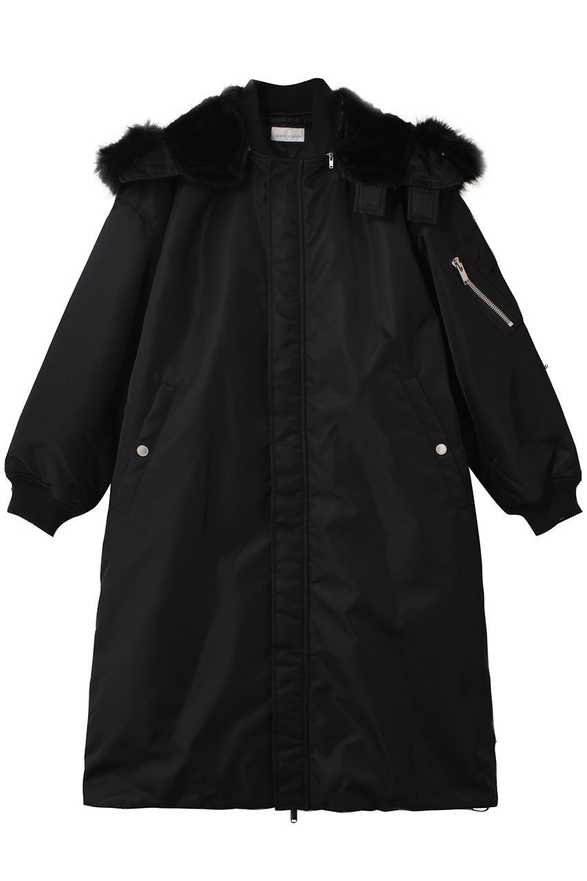 【アッパー ハイツ/upper hights】のTHE U-2 LONG HOODIE インテリア・キッズ・メンズ・レディースファッション・服の通販 founy(ファニー) 　ファッション　Fashion　レディースファッション　Fashion for Women　アウター　Coat / Outerwear Collection　コート・ロングコート・ピーコート　Long Coats, Peacoats & More　ブルゾン　Blouson, Bomber Jacket　モダン　Modern, Contemporary　ロング　Long, Long-Length　ワイド　Wide, Wide Fit　新作・新入荷　New Arrivals / New In　軽量　Lightweight, Ultra Light　BLACK|ID: prp329100004689551 ipo3291000000033868640