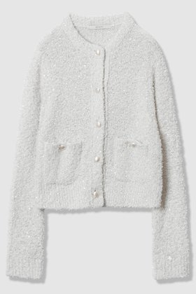 【アナイ/ANAYI】 スパンコールモールクルー カーディガン人気、トレンドファッション・服の通販 founy(ファニー) ファッション Fashion レディースファッション Fashion for Women トップス・カットソー Cut & Sew Tops ニット Knit Tops & Sweaters カーディガン・羽織り Layered Style Cardigans イタリア Italy エレガント 上品 Elegant カーディガン Cardigan, Knitwear シルバー Silver, Metallic Silver スパンコール Sequins, Sequin Embellishment トレンド Trend, Trending Now ペーパー Paper, Kraft Paper ポケット Pocket, Pocket Detail メタル Metal, Metal Parts 今季 This Season, Current Season 定番 Standard, Basic Item 新作・新入荷 New Arrivals / New In |ID:prp329100004691417