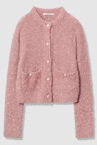 【アナイ/ANAYI】のスパンコールモールクルー カーディガン 人気、トレンドファッション・服の通販 founy(ファニー) ファッション Fashion レディースファッション Fashion for Women トップス・カットソー Cut & Sew Tops ニット Knit Tops & Sweaters カーディガン・羽織り Layered Style Cardigans イタリア Italy エレガント 上品 Elegant カーディガン Cardigan, Knitwear シルバー Silver, Metallic Silver スパンコール Sequins, Sequin Embellishment トレンド Trend, Trending Now ペーパー Paper, Kraft Paper ポケット Pocket, Pocket Detail メタル Metal, Metal Parts 今季 This Season, Current Season 定番 Standard, Basic Item 新作・新入荷 New Arrivals / New In thumbnail ピンク|ID: prp329100004691417 ipo3291000000033877992