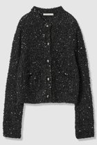 【アナイ/ANAYI】のスパンコールモールクルー カーディガン ブラック|ID: prp329100004691417 ipo3291000000035563020