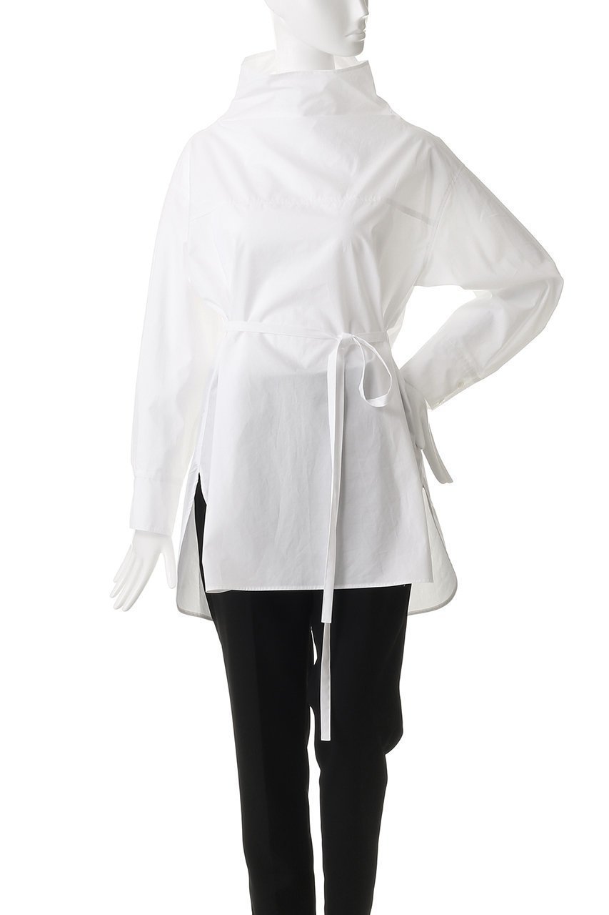 【ジェイドット/j.】の高密度コットンハイネックオーバーシャツ 人気、トレンドファッション・服の通販 founy(ファニー) 　ファッション　Fashion　レディースファッション　Fashion for Women　トップス・カットソー　Cut & Sew Tops　シャツ・ブラウス・オフィスカジュアル　Elegant Blouses & Button-Ups　シェイプ　Shape, Slim Fit　スリーブ　Sleeve, Long Sleeve / Short Sleeve　ハイネック　High Neck, Mock Neck　ロング　Long, Long-Length　新作・新入荷　New Arrivals / New In　other-2|ID: prp329100004691423 ipo3291000000033878040