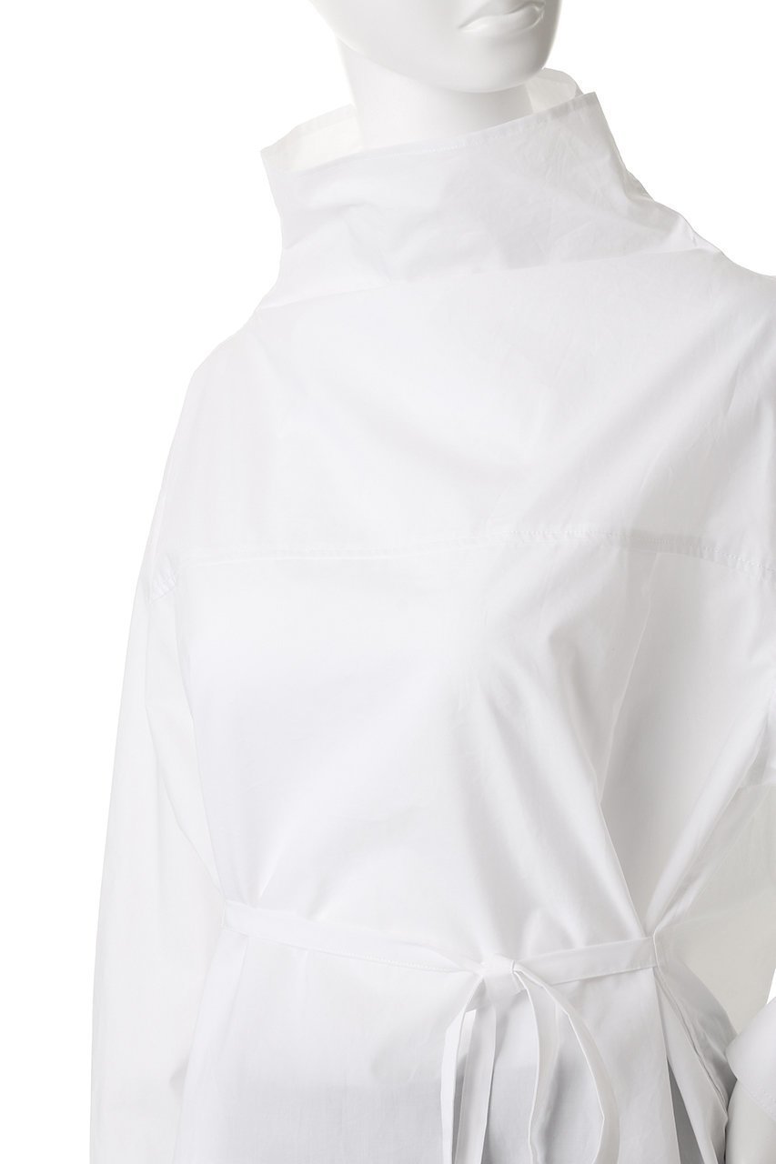 【ジェイドット/j.】の高密度コットンハイネックオーバーシャツ 人気、トレンドファッション・服の通販 founy(ファニー) 　ファッション　Fashion　レディースファッション　Fashion for Women　トップス・カットソー　Cut & Sew Tops　シャツ・ブラウス・オフィスカジュアル　Elegant Blouses & Button-Ups　シェイプ　Shape, Slim Fit　スリーブ　Sleeve, Long Sleeve / Short Sleeve　ハイネック　High Neck, Mock Neck　ロング　Long, Long-Length　新作・新入荷　New Arrivals / New In　other-5|ID: prp329100004691423 ipo3291000000033878043