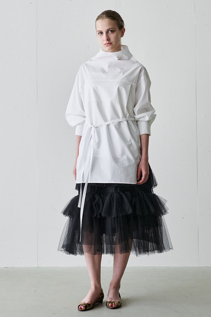 【ジェイドット/j.】の高密度コットンハイネックオーバーシャツ 人気、トレンドファッション・服の通販 founy(ファニー)  ファッション Fashion レディースファッション Fashion for Women トップス・カットソー Cut & Sew Tops シャツ・ブラウス・オフィスカジュアル Elegant Blouses & Button-Ups シェイプ Shape, Slim Fit スリーブ Sleeve, Long Sleeve / Short Sleeve ハイネック High Neck, Mock Neck ロング Long, Long-Length other-8|ID: prp329100004691423 ipo3291000000034017241