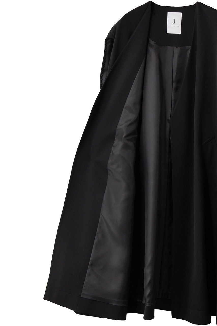 【ジェイドット/j.】のヴァージンウール混ツイルジレコート 人気、トレンドファッション・服の通販 founy(ファニー) 　ファッション　Fashion　レディースファッション　Fashion for Women　アウター　Coat / Outerwear Collection　コート・ロングコート・ピーコート　Long Coats, Peacoats & More　なめらか　Smooth, Silky Texture　ガウン　Gown, Robe　ツイル　Twist, Twisted Detail　ロング　Long, Long-Length　新作・新入荷　New Arrivals / New In　other-6|ID: prp329100004691426 ipo3291000000033878068