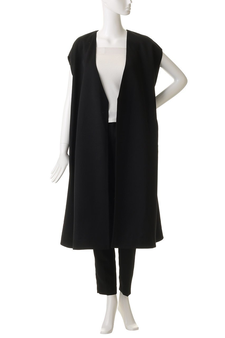【ジェイドット/j.】のヴァージンウール混ツイルジレコート 人気、トレンドファッション・服の通販 founy(ファニー) 　ファッション　Fashion　レディースファッション　Fashion for Women　アウター　Coat / Outerwear Collection　コート・ロングコート・ピーコート　Long Coats, Peacoats & More　なめらか　Smooth, Silky Texture　ガウン　Gown, Robe　ツイル　Twist, Twisted Detail　ロング　Long, Long-Length　新作・新入荷　New Arrivals / New In　other-7|ID: prp329100004691426 ipo3291000000033878069