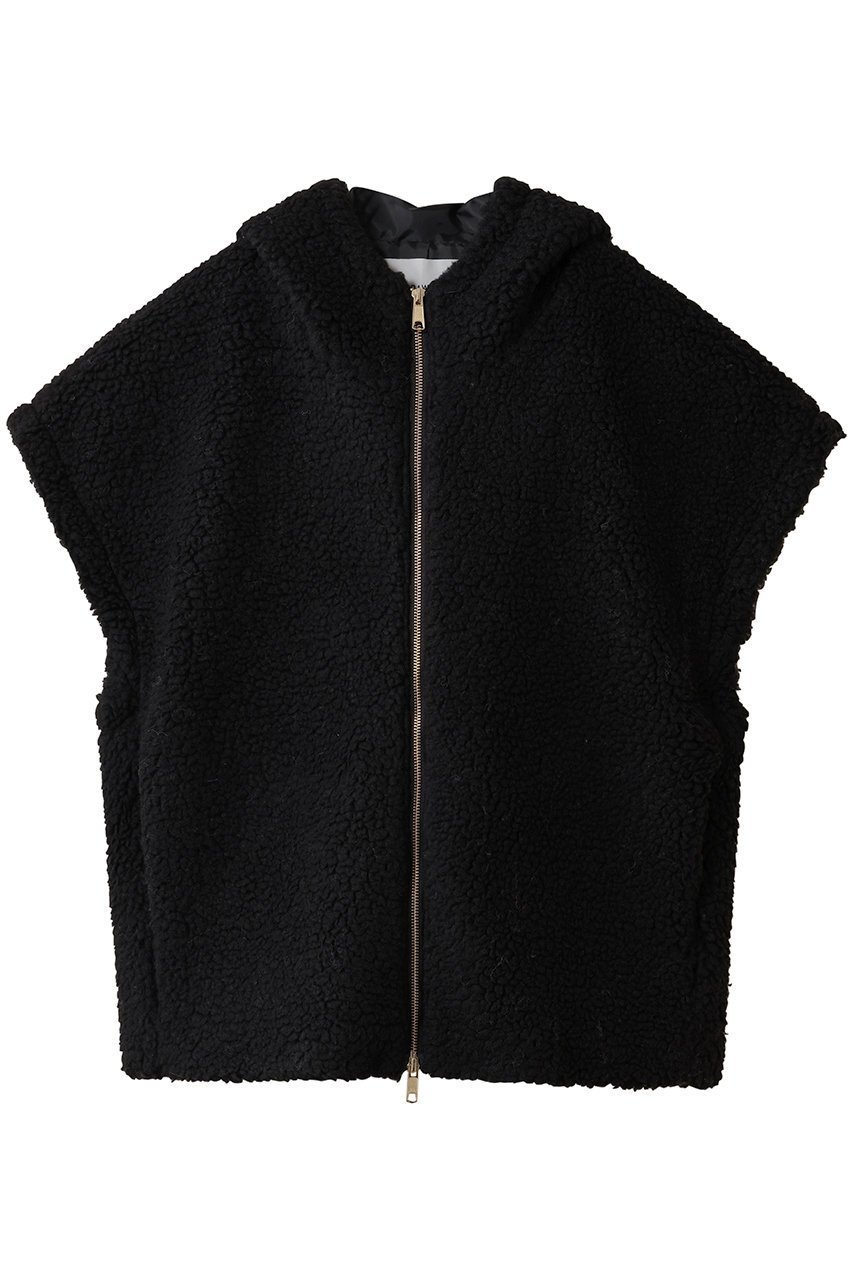 【アダワス/ADAWAS】のBOA フーディー ベスト インテリア・キッズ・メンズ・レディースファッション・服の通販 founy(ファニー) 　ファッション　Fashion　レディースファッション　Fashion for Women　アウター　Coat / Outerwear Collection　コート・ロングコート・ピーコート　Long Coats, Peacoats & More　インナー　Innerwear　ショート　Short, Short Length　ジップ　Zip, Zipper　バランス　Balance, Style Balance　ベスト　Vest, Waistcoat　ブラック|ID: prp329100004691437 ipo3291000000035664960