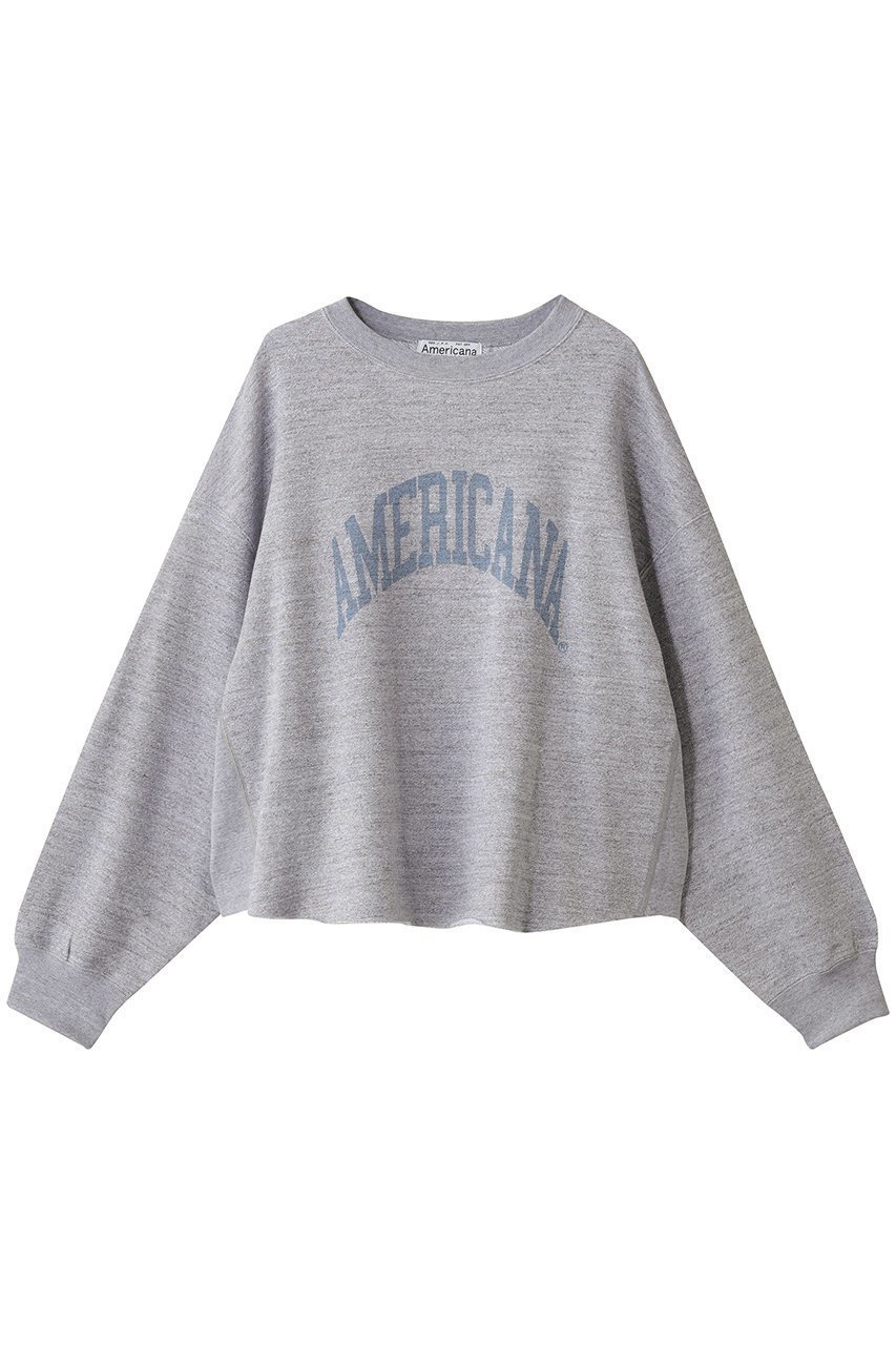 【アメリカーナ/Americana】のクロップドカットオフスウェット インテリア・キッズ・メンズ・レディースファッション・服の通販 founy(ファニー) 　ファッション　Fashion　レディースファッション　Fashion for Women　トップス・カットソー　Cut & Sew Tops　シャツ・ブラウス・オフィスカジュアル　Elegant Blouses & Button-Ups　レディースパーカー・カジュアルフーディー　Casual Hoodies & Sweatshirts　ロングTシャツ・Tシャツ　Longline T-Shirts & Tees　スウェット・クルーネックトップス　Sweatshirts & Crewnecks / Relaxed Fit Sweat Tops　カットソー・ベーシックTシャツ　Cut-and-Sewn Tops / Stretch Tees & Basics　クロップド　Cropped, Short Length　スウェット / スエット　Sweatshirt, Sweatwear　デニム　Denim, Jeans Material　フェミニン　Feminine, Girly　リラックス　Relax, Relaxed Fit　ワイド　Wide, Wide Fit　新作・新入荷　New Arrivals / New In　杢グレー|ID: prp329100004691440 ipo3291000000033878183