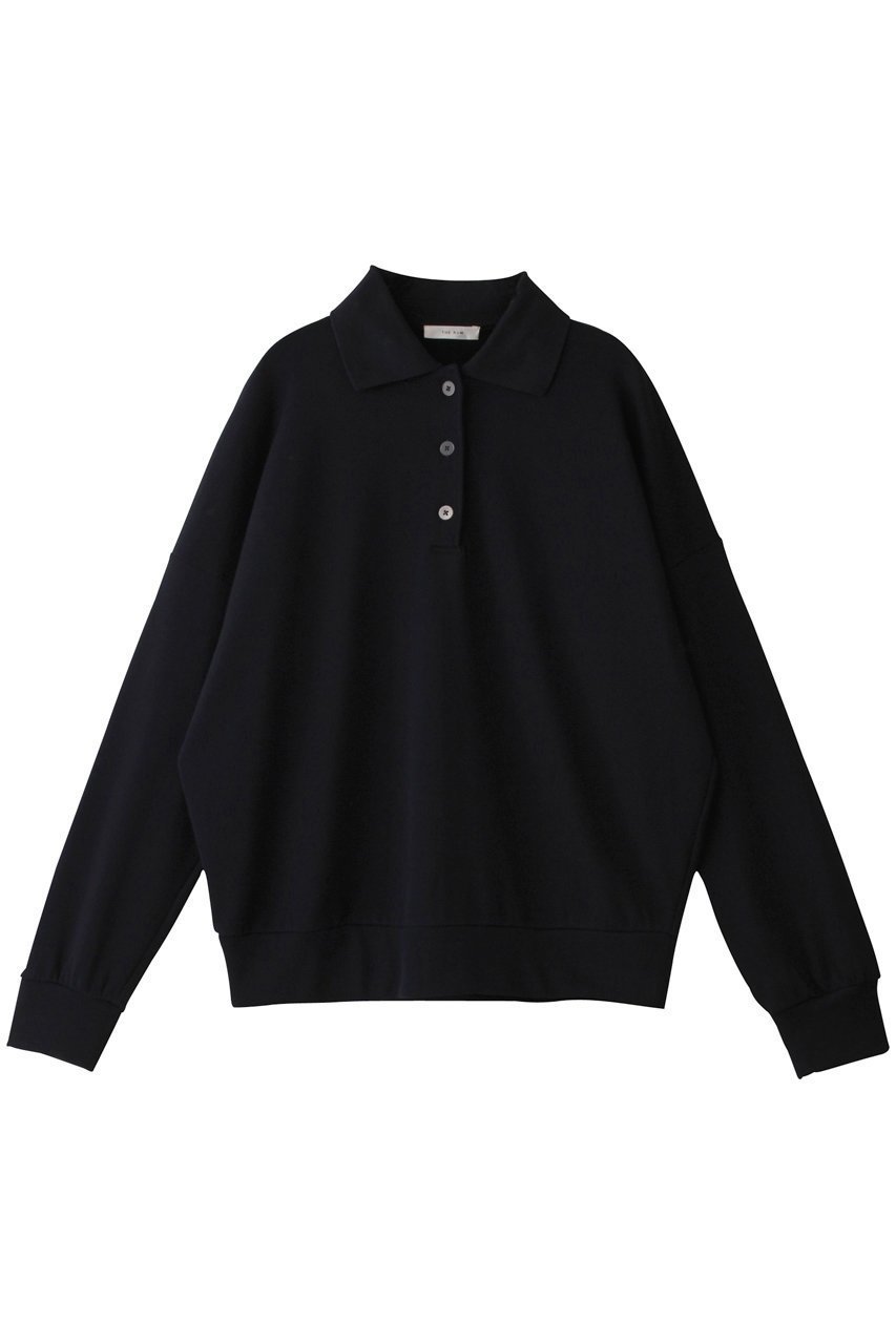【ザ ロウ/THE ROW】のCORZAS TOP インテリア・キッズ・メンズ・レディースファッション・服の通販 founy(ファニー) 　ファッション　Fashion　レディースファッション　Fashion for Women　トップス・カットソー　Cut & Sew Tops　シャツ・ブラウス・オフィスカジュアル　Elegant Blouses & Button-Ups　ポロシャツ・きれいめカジュアル　Smart-Casual Polo Tops　おすすめ　Recommended / Our Picks　ショルダー　Shoulder, Shoulder Strap　ドロップ　Drop Shoulder, Dropped Style　ポロシャツ　Polo Shirt, Collared Tee　新作・新入荷　New Arrivals / New In　長袖　Long Sleeve, Full Sleeve　ダークネイビー|ID: prp329100004691445 ipo3291000000033878226