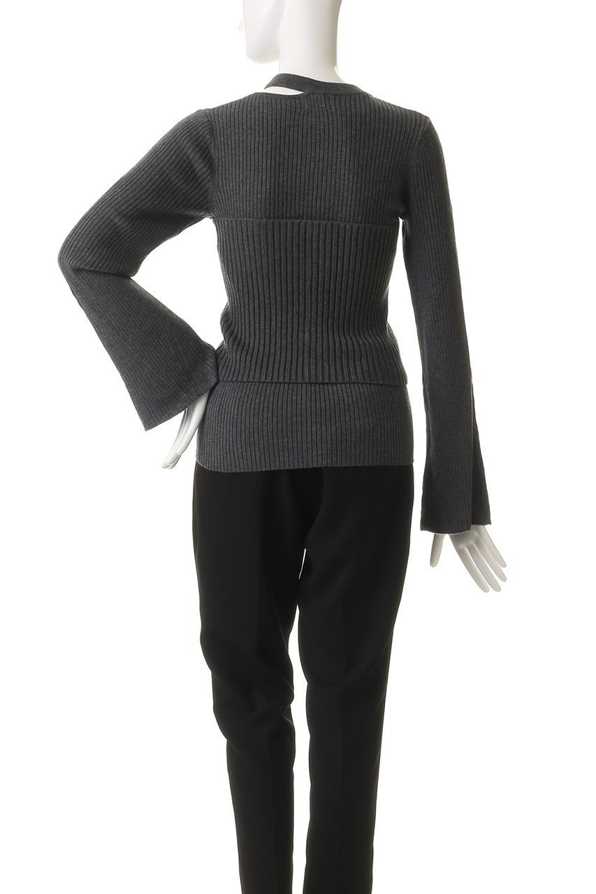【マノフ/MANOF】のBUSTIER SET RIB KNIT ニット 人気、トレンドファッション・服の通販 founy(ファニー) 　ファッション　Fashion　レディースファッション　Fashion for Women　トップス・カットソー　Cut & Sew Tops　ニット　Knit Tops & Sweaters　カジュアルプルオーバー・ニットトップス　Pullovers & Knit Tops / Casual Pullovers　ビスチェ　Bustiers & Corset Tops / Layered Bustier Style　おすすめ　Recommended / Our Picks　アシンメトリー　Asymmetrical Style　カッティング　Cutting Detail　フィット　Fit, Slim Fit　フレア　Flare, Flared　ボトム　Bottoms, Lower Wear　ワイド　Wide, Wide Fit　エレガント 上品　Elegant　other-4|ID: prp329100004691456 ipo3291000000036085227