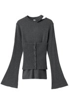 【マノフ/MANOF】のBUSTIER SET RIB KNIT ニット GRAY|ID: prp329100004691456 ipo3291000000036764393