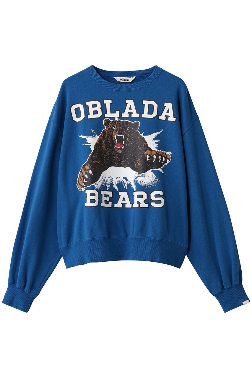 【オブラダ/Oblada】のBEARS スウェット 人気、トレンドファッション・服の通販 founy(ファニー) 　ファッション　Fashion　レディースファッション　Fashion for Women　トップス・カットソー　Cut & Sew Tops　シャツ・ブラウス・オフィスカジュアル　Elegant Blouses & Button-Ups　レディースパーカー・カジュアルフーディー　Casual Hoodies & Sweatshirts　ロングTシャツ・Tシャツ　Longline T-Shirts & Tees　スウェット・クルーネックトップス　Sweatshirts & Crewnecks / Relaxed Fit Sweat Tops　カットソー・ベーシックTシャツ　Cut-and-Sewn Tops / Stretch Tees & Basics　グラフィック　Graphic, Graphic Design　スウェット / スエット　Sweatshirt, Sweatwear　スラックス　Slacks, Dress Pants　デニム　Denim, Jeans Material　ミックス　Mix, Mixed Style　リラックス　Relax, Relaxed Fit　新作・新入荷　New Arrivals / New In　 other-1|ID: prp329100004691462 ipo3291000000033878349