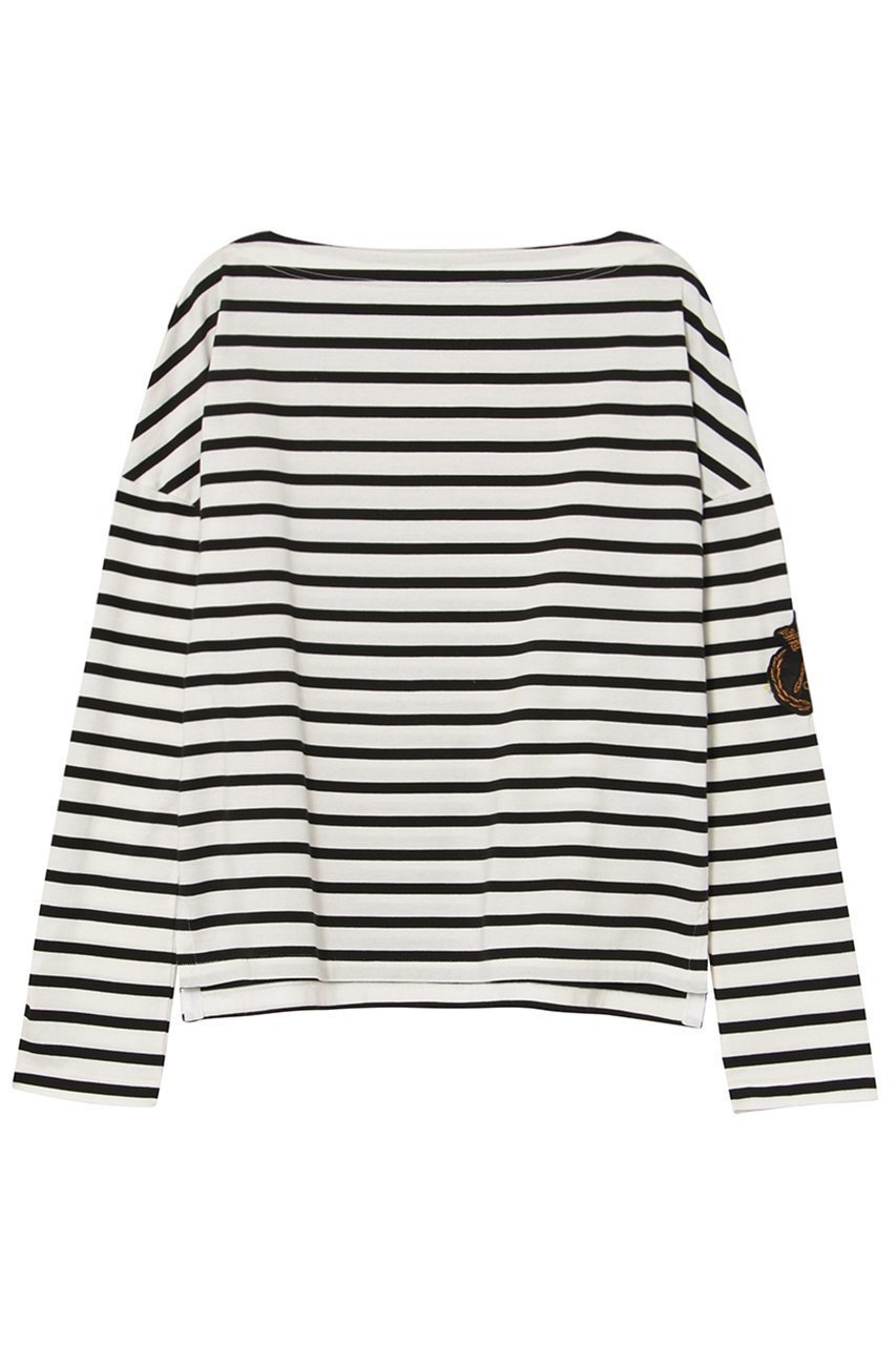 【マディソンブルー/MADISONBLUE】のBOAT NECK L/S TEE BORDER ボーダーボートネックL/S Tシャツ 人気、トレンドファッション・服の通販 founy(ファニー) 　ファッション　Fashion　レディースファッション　Fashion for Women　トップス・カットソー　Cut & Sew Tops　シャツ・ブラウス・オフィスカジュアル　Elegant Blouses & Button-Ups　ロングTシャツ・Tシャツ　Longline T-Shirts & Tees　カットソー・ベーシックTシャツ　Cut-and-Sewn Tops / Stretch Tees & Basics　コンパクト　Compact, Small Size　スリーブ　Sleeve, Long Sleeve / Short Sleeve　ボーダー　Border, Stripe　ロング　Long, Long-Length　 other-1|ID: prp329100004691474 ipo3291000000036048672