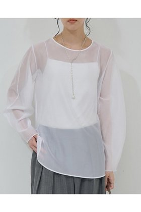 【ガリャルダガランテ/GALLARDAGALANTE】 シアーカーブスリーブブラウス人気、トレンドファッション・服の通販 founy(ファニー) ファッション Fashion レディースファッション Fashion for Women トップス・カットソー Cut & Sew Tops シャツ・ブラウス・オフィスカジュアル Elegant Blouses & Button-Ups おすすめ Recommended / Our Picks インナー Innerwear シアー Sheer, See-Through ジャケット Jacket, Outerwear スリーブ Sleeve, Long Sleeve / Short Sleeve ロング Long, Long-Length 新作・新入荷 New Arrivals / New In 秋 Autumn A/W・秋冬 Autumn/Winter |ID:prp329100004691477