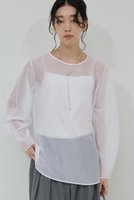 【ガリャルダガランテ/GALLARDAGALANTE】のシアーカーブスリーブブラウス 人気、トレンドファッション・服の通販 founy(ファニー) ファッション Fashion レディースファッション Fashion for Women トップス・カットソー Cut & Sew Tops シャツ・ブラウス・オフィスカジュアル Elegant Blouses & Button-Ups おすすめ Recommended / Our Picks インナー Innerwear シアー Sheer, See-Through ジャケット Jacket, Outerwear スリーブ Sleeve, Long Sleeve / Short Sleeve ロング Long, Long-Length 新作・新入荷 New Arrivals / New In 秋 Autumn A/W・秋冬 Autumn/Winter |ID:prp329100004691477