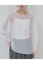 【ガリャルダガランテ/GALLARDAGALANTE】のシアーカーブスリーブブラウス 人気、トレンドファッション・服の通販 founy(ファニー) ファッション Fashion レディースファッション Fashion for Women トップス・カットソー Cut & Sew Tops シャツ・ブラウス・オフィスカジュアル Elegant Blouses & Button-Ups おすすめ Recommended / Our Picks インナー Innerwear シアー Sheer, See-Through ジャケット Jacket, Outerwear スリーブ Sleeve, Long Sleeve / Short Sleeve ロング Long, Long-Length 新作・新入荷 New Arrivals / New In 秋 Autumn A/W・秋冬 Autumn/Winter thumbnail オフホワイト|ID: prp329100004691477 ipo3291000000033878484