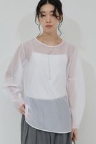 【ガリャルダガランテ/GALLARDAGALANTE】のシアーカーブスリーブブラウス オフホワイト|ID: prp329100004691477 ipo3291000000036048685