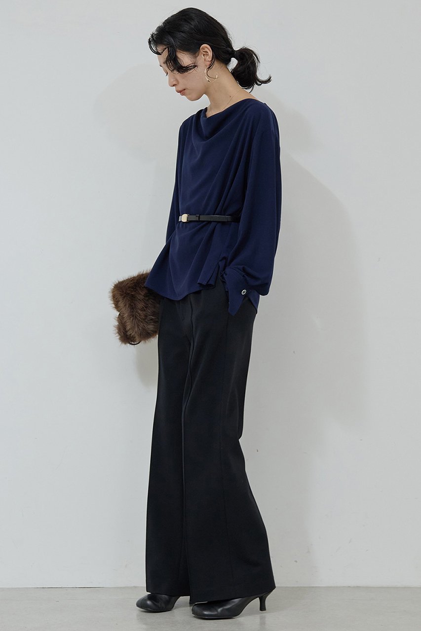 【ガリャルダガランテ/GALLARDAGALANTE】のフロントドレープブラウス 人気、トレンドファッション・服の通販 founy(ファニー) 　ファッション　Fashion　レディースファッション　Fashion for Women　トップス・カットソー　Cut & Sew Tops　シャツ・ブラウス・オフィスカジュアル　Elegant Blouses & Button-Ups　インナー　Innerwear　スラックス　Slacks, Dress Pants　スリーブ　Sleeve, Long Sleeve / Short Sleeve　ロング　Long, Long-Length　エレガント 上品　Elegant　新作・新入荷　New Arrivals / New In　other-3|ID: prp329100004691478 ipo3291000000033878496
