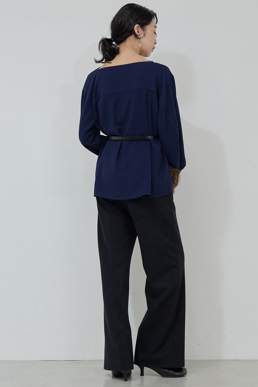 【ガリャルダガランテ/GALLARDAGALANTE】のフロントドレープブラウス 人気、トレンドファッション・服の通販 founy(ファニー) 　ファッション　Fashion　レディースファッション　Fashion for Women　トップス・カットソー　Cut & Sew Tops　シャツ・ブラウス・オフィスカジュアル　Elegant Blouses & Button-Ups　インナー　Innerwear　スラックス　Slacks, Dress Pants　スリーブ　Sleeve, Long Sleeve / Short Sleeve　ロング　Long, Long-Length　エレガント 上品　Elegant　新作・新入荷　New Arrivals / New In　other-4|ID: prp329100004691478 ipo3291000000033878497