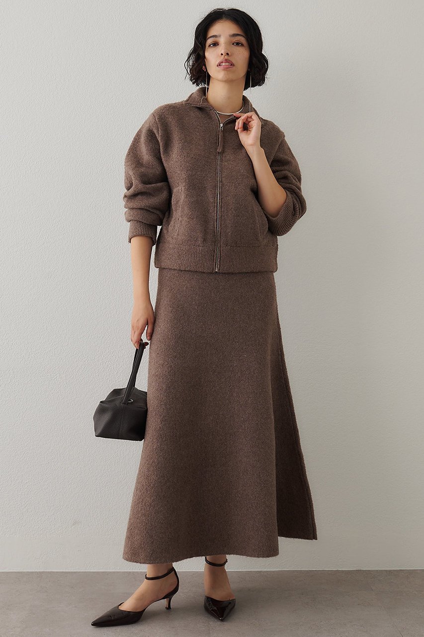 【ウィムガゼット/Whim Gazette】のニットフレアスカート 人気、トレンドファッション・服の通販 founy(ファニー) 　ファッション　Fashion　レディースファッション　Fashion for Women　スカート　Skirts　Aライン・フレアスカート　A-Line & Flared Skirts　ロングスカート　Long Skirts / Maxi & Midi Skirts　おすすめ　Recommended / Our Picks　ストレッチ　Stretch, Stretchy Fabric　セットアップ　Set-Up, Coordinated Outfit　フレア　Flare, Flared　ブルゾン　Blouson, Bomber Jacket　メランジ　Melange, Mixed Yarn　ロング　Long, Long-Length　エレガント 上品　Elegant　新作・新入荷　New Arrivals / New In　A/W・秋冬　Autumn/Winter　other-4|ID: prp329100004691482 ipo3291000000033878537