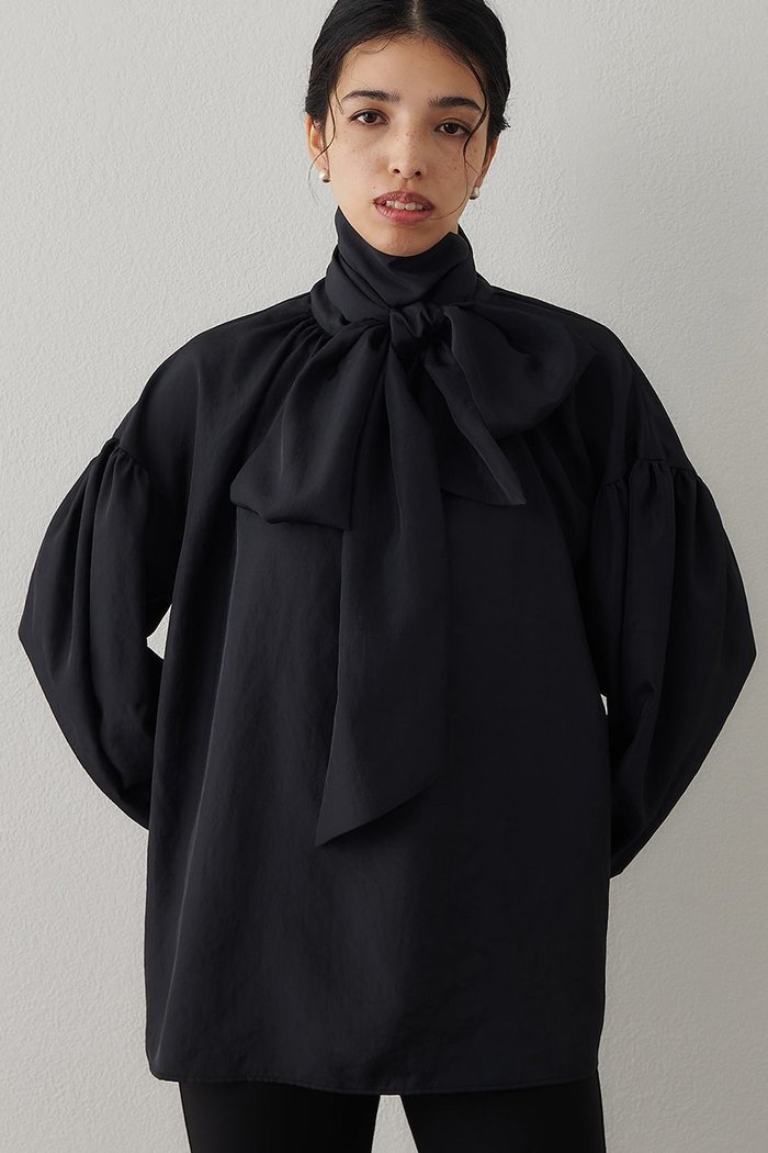 【ウィムガゼット/Whim Gazette】のシルキーボウタイブラウス インテリア・キッズ・メンズ・レディースファッション・服の通販 founy(ファニー) https://founy.com/ ファッション Fashion レディースファッション Fashion for Women トップス・カットソー Cut & Sew Tops シャツ・ブラウス・オフィスカジュアル Elegant Blouses & Button-Ups エアリー Airy Texture シルク Silk, 100% Silk スリーブ Sleeve, Long Sleeve / Short Sleeve ハイネック High Neck, Mock Neck リボン Ribbon, Bow ロング Long, Long-Length エレガント 上品 Elegant 新作・新入荷 New Arrivals / New In |ID: prp329100004691485 ipo3291000000033878562