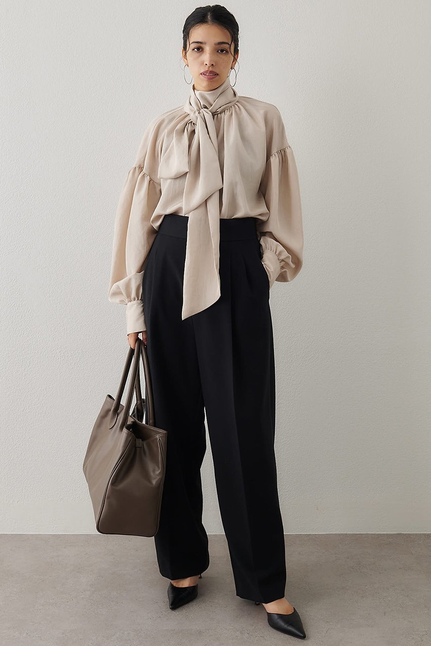 【ウィムガゼット/Whim Gazette】のシルキーボウタイブラウス 人気、トレンドファッション・服の通販 founy(ファニー) 　ファッション　Fashion　レディースファッション　Fashion for Women　トップス・カットソー　Cut & Sew Tops　シャツ・ブラウス・オフィスカジュアル　Elegant Blouses & Button-Ups　エアリー　Airy Texture　シルク　Silk, 100% Silk　スリーブ　Sleeve, Long Sleeve / Short Sleeve　ハイネック　High Neck, Mock Neck　リボン　Ribbon, Bow　ロング　Long, Long-Length　エレガント 上品　Elegant　新作・新入荷　New Arrivals / New In　other-4|ID: prp329100004691485 ipo3291000000033878567