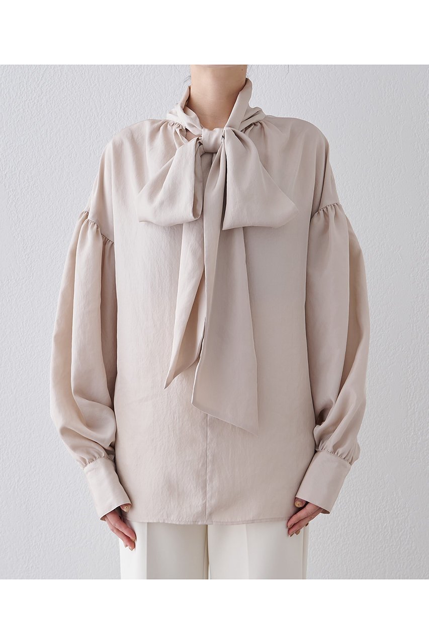 【ウィムガゼット/Whim Gazette】のシルキーボウタイブラウス 人気、トレンドファッション・服の通販 founy(ファニー) 　ファッション　Fashion　レディースファッション　Fashion for Women　トップス・カットソー　Cut & Sew Tops　シャツ・ブラウス・オフィスカジュアル　Elegant Blouses & Button-Ups　エアリー　Airy Texture　シルク　Silk, 100% Silk　スリーブ　Sleeve, Long Sleeve / Short Sleeve　ハイネック　High Neck, Mock Neck　リボン　Ribbon, Bow　ロング　Long, Long-Length　エレガント 上品　Elegant　新作・新入荷　New Arrivals / New In　other-5|ID: prp329100004691485 ipo3291000000033878568