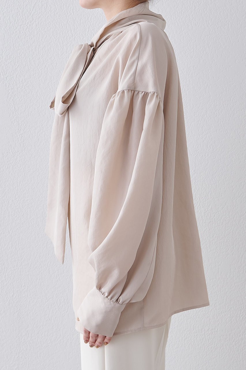 【ウィムガゼット/Whim Gazette】のシルキーボウタイブラウス 人気、トレンドファッション・服の通販 founy(ファニー) 　ファッション　Fashion　レディースファッション　Fashion for Women　トップス・カットソー　Cut & Sew Tops　シャツ・ブラウス・オフィスカジュアル　Elegant Blouses & Button-Ups　エアリー　Airy Texture　シルク　Silk, 100% Silk　スリーブ　Sleeve, Long Sleeve / Short Sleeve　ハイネック　High Neck, Mock Neck　リボン　Ribbon, Bow　ロング　Long, Long-Length　エレガント 上品　Elegant　新作・新入荷　New Arrivals / New In　other-6|ID: prp329100004691485 ipo3291000000033878569