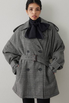 【ウィムガゼット/Whim Gazette】 ウールミドルトレンチコート人気、トレンドファッション・服の通販 founy(ファニー) ファッション Fashion レディースファッション Fashion for Women アウター Coat / Outerwear Collection コート・ロングコート・ピーコート Long Coats, Peacoats & More トレンチコート / 春秋の定番アウター Trench Coats おすすめ Recommended / Our Picks ウォーム Warm Fabric クラシカル Classical, Vintage-Inspired コンパクト Compact, Small Size ショート Short, Short Length ダブル Double, Double-Breasted チェック Check, Plaid, Tartan ツイード／ツィード Choker, Choker Necklace フロント Front, Front Design ブラウジング Blouson Silhouette, Cinched Waist マニッシュ Mannish, Boyish ミドル Middle Length, Mid Height ロング Long, Long-Length |ID:prp329100004691487