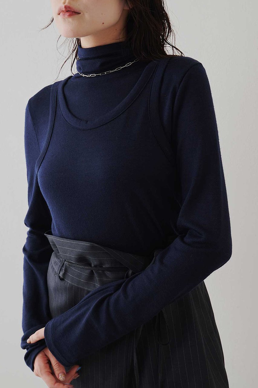 【ウィムガゼット/Whim Gazette】のタートルタンクプルオーバー 人気、トレンドファッション・服の通販 founy(ファニー) 　ファッション　Fashion　レディースファッション　Fashion for Women　トップス・カットソー　Cut & Sew Tops　シャツ・ブラウス・オフィスカジュアル　Elegant Blouses & Button-Ups　ロングTシャツ・Tシャツ　Longline T-Shirts & Tees　カジュアルプルオーバー・ニットトップス　Pullovers & Knit Tops / Casual Pullovers　カットソー・ベーシックTシャツ　Cut-and-Sewn Tops / Stretch Tees & Basics　ストレッチ　Stretch, Stretchy Fabric　スマート　Smart, Elegant　スリーブ　Sleeve, Long Sleeve / Short Sleeve　タンク　Tank Top, Sleeveless Top　タートルネック　Turtleneck, High Neck　ロング　Long, Long-Length　新作・新入荷　New Arrivals / New In　other-2|ID: prp329100004691489 ipo3291000000033878600