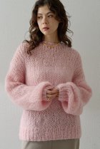 【ウィムガゼット/Whim Gazette】のハンドクルーニット ベビーピンク|ID: prp329100004691491 ipo3291000000036182504