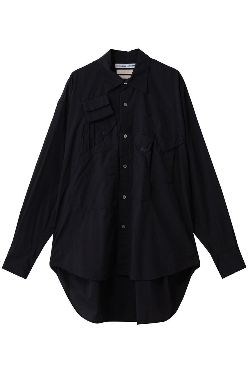 【ヨーク/YOKE / MEN】の【MEN】【YOKE × KATHARINE HAMNETT】オーガニック コットン マルチ ポケット シャツ インテリア・キッズ・メンズ・レディースファッション・服の通販 founy(ファニー) 　ファッション　Fashion　メンズファッション　Fashion for Men　オーガニック　Organic Cotton　スリーブ　Sleeve, Long Sleeve / Short Sleeve　ポケット　Pocket, Pocket Detail　モダン　Modern, Contemporary　ロング　Long, Long-Length　新作・新入荷　New Arrivals / New In　ネイビー|ID: prp329100004691497 ipo3291000000033878667