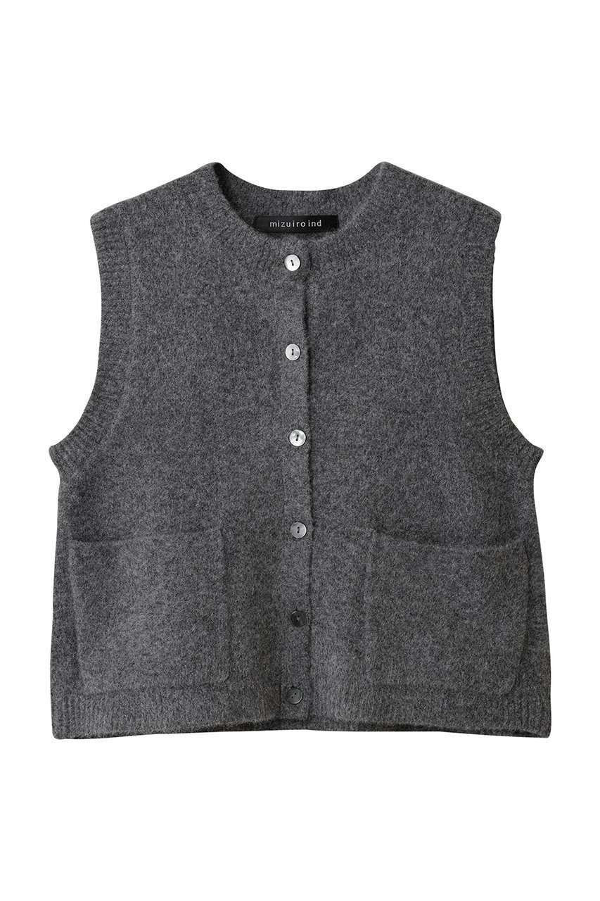 【ミズイロ インド/mizuiro ind】のboucle crew neck vest ベスト インテリア・キッズ・メンズ・レディースファッション・服の通販 founy(ファニー) 　ファッション　Fashion　レディースファッション　Fashion for Women　トップス・カットソー　Cut & Sew Tops　ニット　Knit Tops & Sweaters　ベスト&ジレ / 重ね着スタイル　Vests & Gilets　カジュアルプルオーバー・ニットトップス　Pullovers & Knit Tops / Casual Pullovers　ベスト　Vest, Waistcoat　ベーシック　Basic, Essential　新作・新入荷　New Arrivals / New In　c.gray|ID: prp329100004693070 ipo3291000000033886259